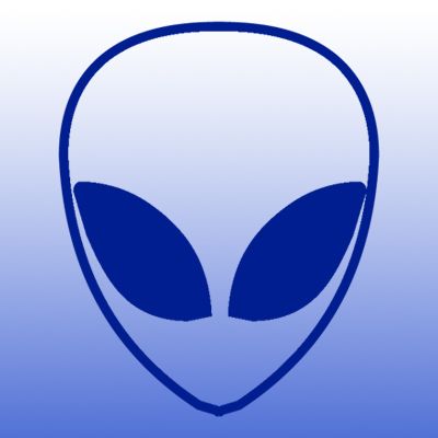 The Grey Alien Outline Iron on Decal